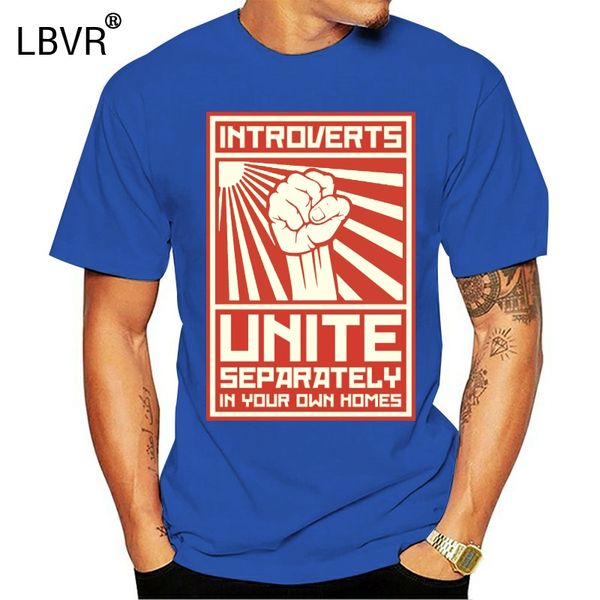 

introverts unite separately in your own homes tshirts sale customize t shirt for men cotton building 2020 summer top