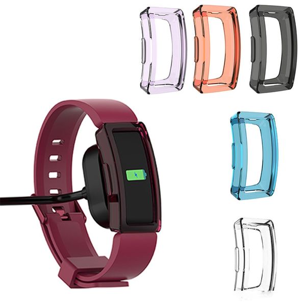 

protective cases for fitbit inspire/inspire hr smart wristband clear tpu protective watch case cover