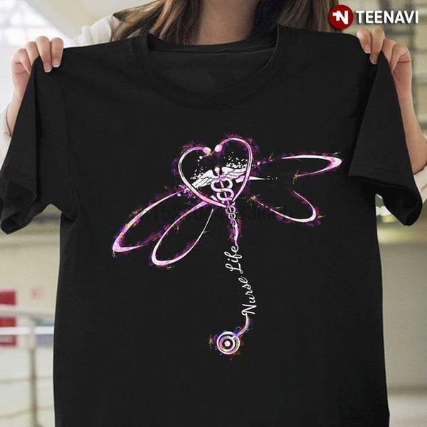 

nurse life dragonfly (new version) t-shirt
