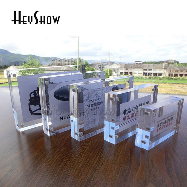 

alarm systems 10x acrylic magnetic price tag holder label frame desk crystal po display stand menu name card rack sign base