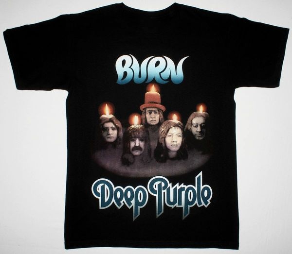 

deep purple burn black t shirt coverdale jon lord rainbow blackmore hard rock printed men t-shirt short sleeve funny tee shirts