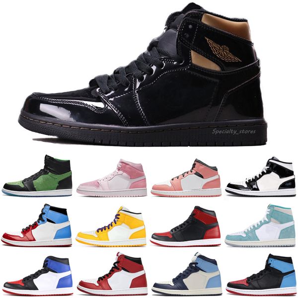 

new 1s 1 og men basketball shoes obsidian crimson tint fearless banned retroes black metallic gold chicago women white grey sports shoes