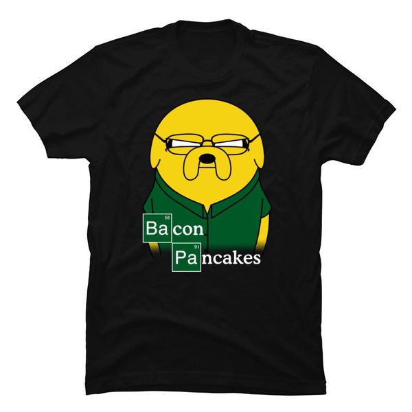 

breaking bad bacon pancakes t shirts adventure time jake and finn cartoon autumn & tees discount cotton tshirt men