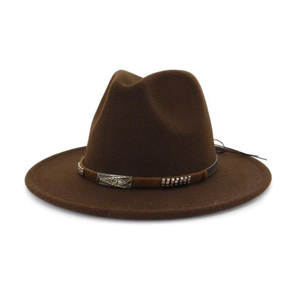 

wide brim hats women's fashion fedora autumn winter hat wool+polyester wide-brimmed feather jazz cap, Blue;gray