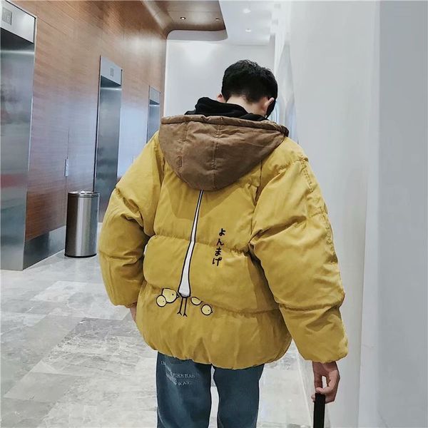 

men's new winter thickened korean fashion cotton clothes loose cotton-padded jacket kg-10, Black
