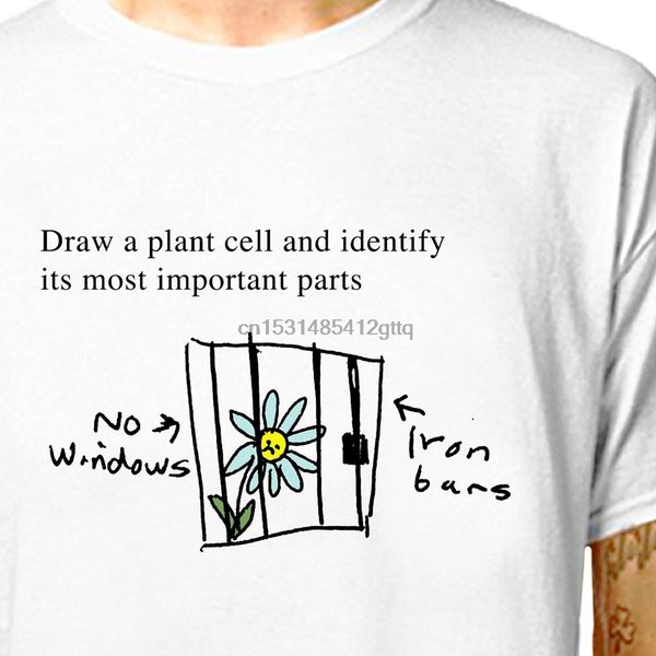 

t shirt biology test plant cells 100% cotton tees (lazycarrot) geek science exam graduation funny science
