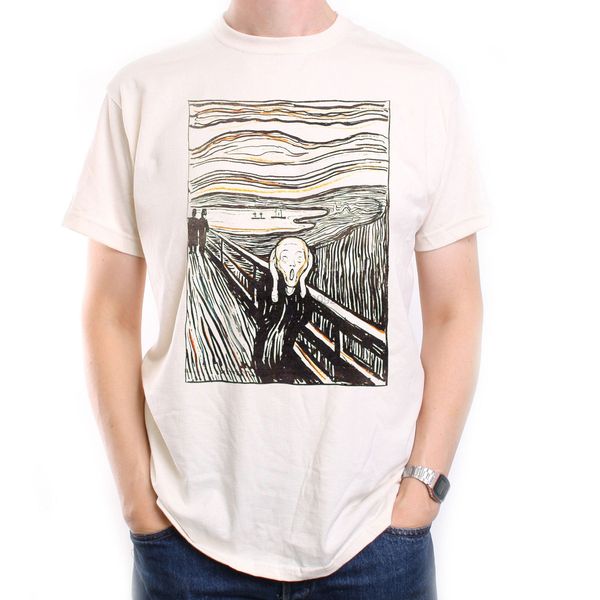 

старый skool хулиганы art оригиналы edvard munch тенниска крик лихо версия