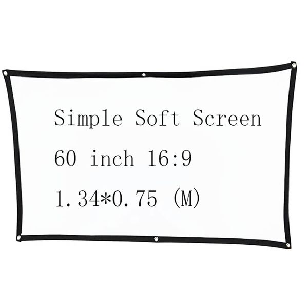 

projection screens thinyou simple soft projector screen 60 inch 16:9 portable hd home cinema theater foldable canvas for