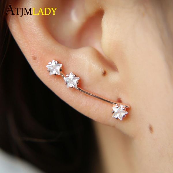 

brinco direct selling earings earrings fashion 2020 new design ear climber long three sweep girl women simple stunning earring, Golden;silver