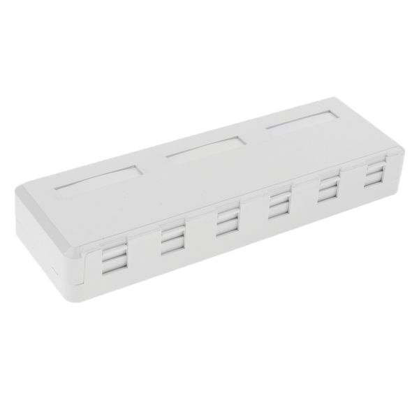 

6-port rj-45 cat6 8p8c ethernet lan network cable wall surface mount box