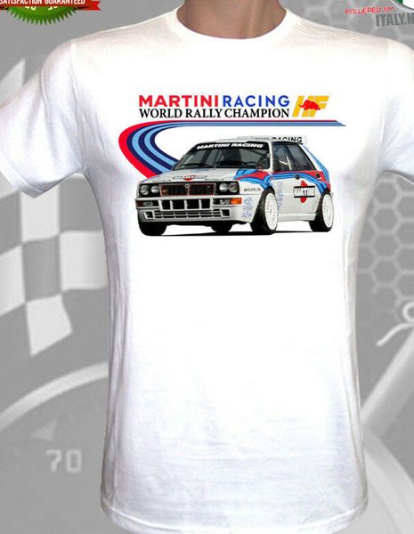

martini racing gp rally t-shirt launch delta hf evolution new fashion cool casual summer paried t shirts beer t shirts