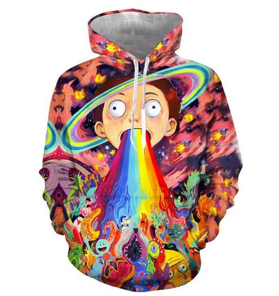 

men's nice quality new rick and morty hoodies sweatshirts 3d print streetwear sweatshirt hoodie men/women halloween clothing 2020, Black