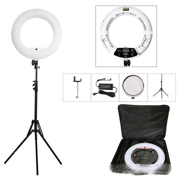 

pgraphic lighting yidoblo warm & cold light fd-480ii pro beauty studio led ring lamp 480 leds video light lamp makeup lighting