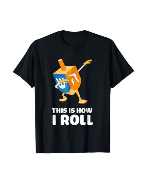 

this is how i roll dreidel shirt dabbing chanukah men's t-shirt m-3xl us stock breathable tee shirt