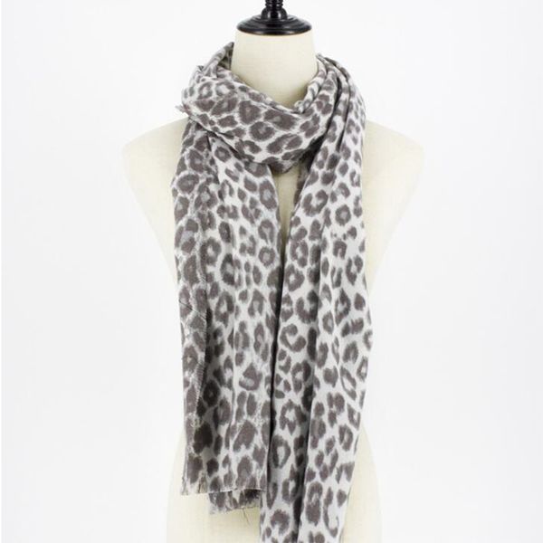 

women scarf leopard scarf all-match printing long shawl polyester, Blue;gray