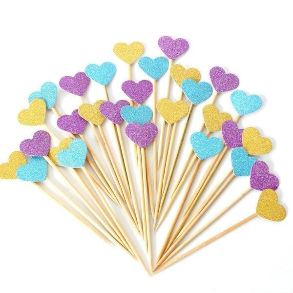 

new creative dessert table arrangement love heart cake toothpick flag 10 piece cupcake cute 1 5yr