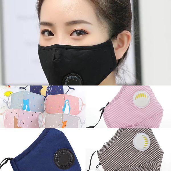 

5 mask valve breather face layers washable filter reusable children dustproof smoke fkn5 946t1