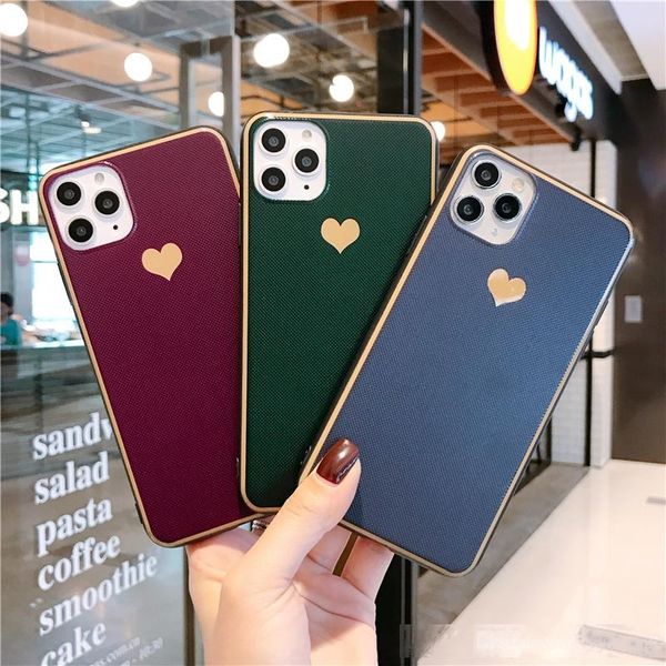 

cartoon cute heart shape deer phone case for iphone 11 pro max x xr xs silicone acrylic cover for iphone 7 8 6 s plus promotion