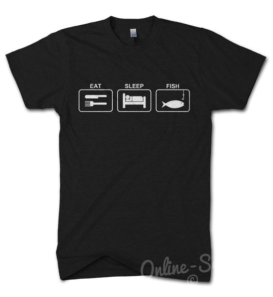

eat sleep fish t shirt mens womens kids fishing bait night fly catch fish rod cool casual pride t shirt men new fashion