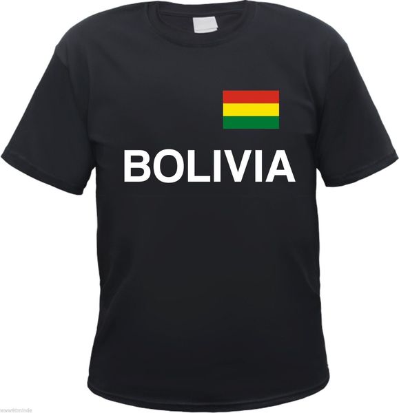 

боливия t-shirt - черный с флагом давлением s до 3xl - сукре боливии моралеса