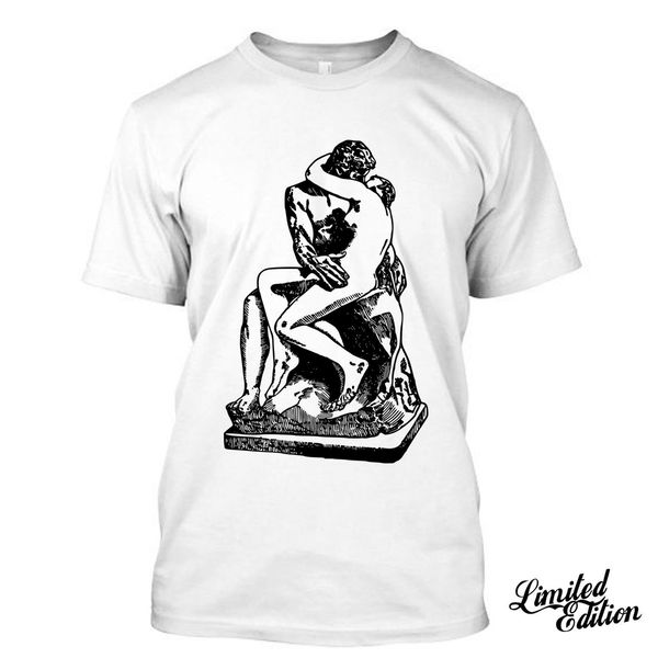 

2019 100% cotton the auguste rodin i love art funny t shirt tees tee shirt
