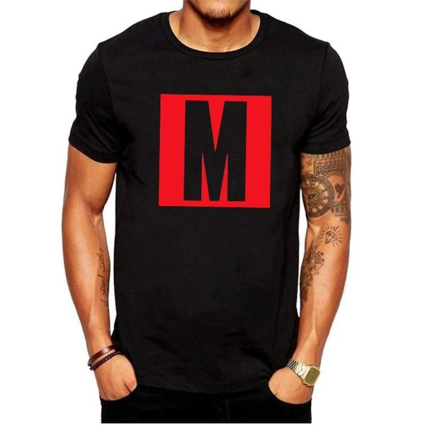 

Summer fashion male T-shirt fashion M printing mens short sleeve t shirt Black