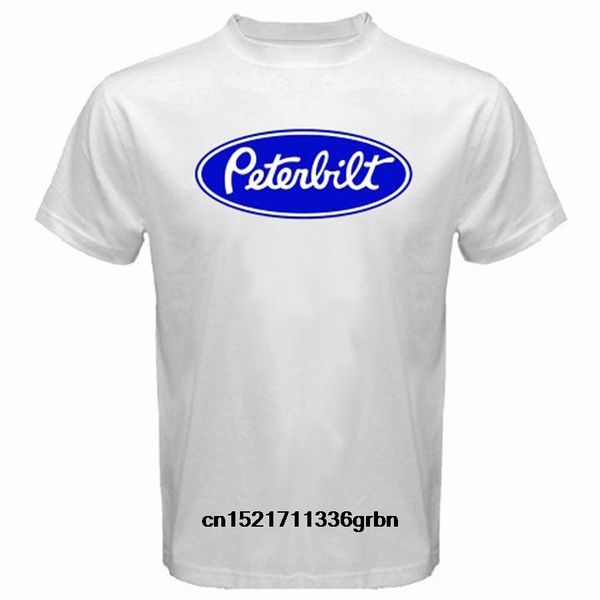 

мужчины футболка нового peterbilt rare logo грузовики trucker белые смешно тенниска новизны тенниска женщины