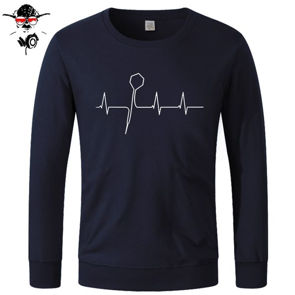 

heartbeat of dart sweatshirts men o-neck long sleeve cotton fashion darts hoodies camisetas hoodies, sweatshirts