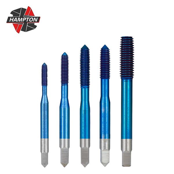 

hampton m2-m12 nano blue coated thread tap hss fluteless forming machine taps metric tap drill extrusion taps