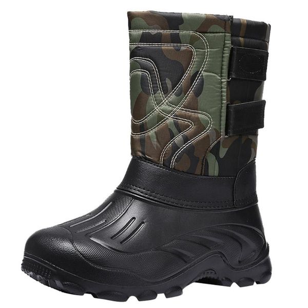 

sagace men's cotton shoes snow waterproof winter boots men's plus velvet high boots outdoor sports shoes new listing, Black