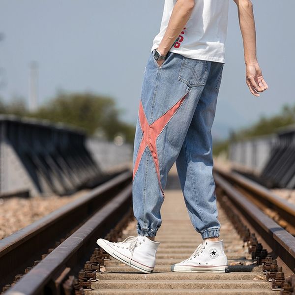 

2020 осенью новый мужской сыпучие модный бренд лосины красивый щиколоток плотные брюки джинсы джинсы и jeanspants ufpf2, Blue