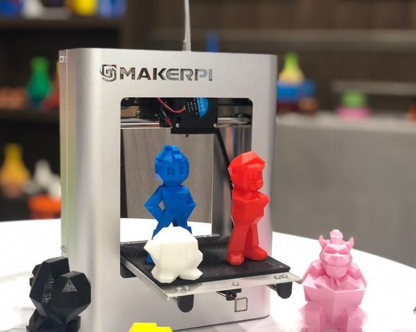 

makerpi fdm one-button printing mini 3d printer for beginner and budget creator kids gift