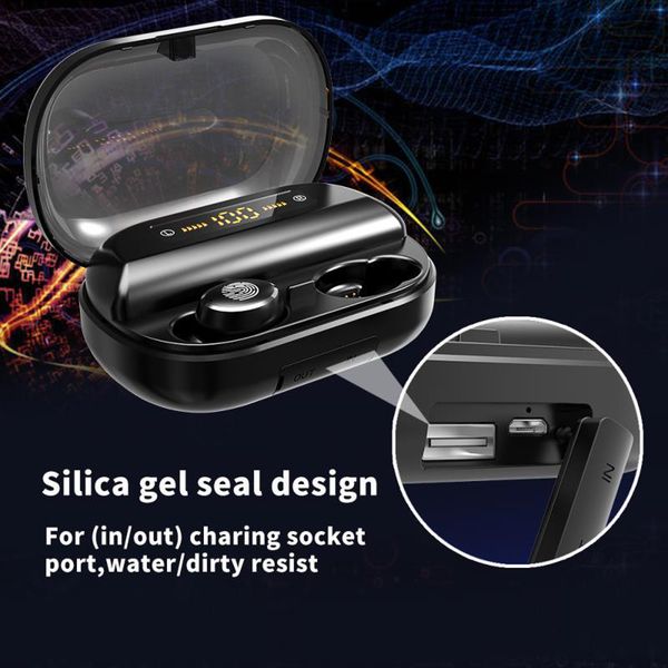 

tws v11 bluetooth 5.0 headphone led display wireless with 4000mah charing case dhl free