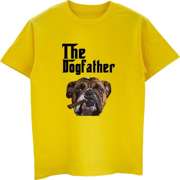 

new summer cool t-shirt british bulldog godfather mafia shirt fashion men cotton tshirt cool tees harajuku streetwear