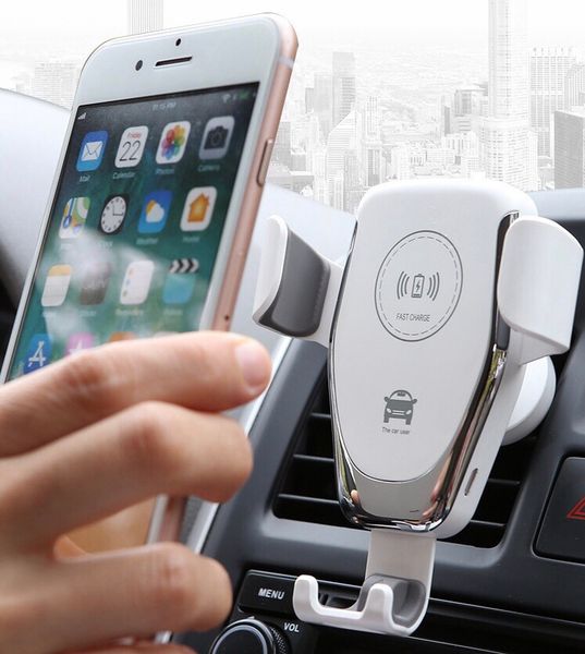 

10w wireless car charger fast charger car mount air vent gravity phone holder apply toiphone samsung lg all qi devices
