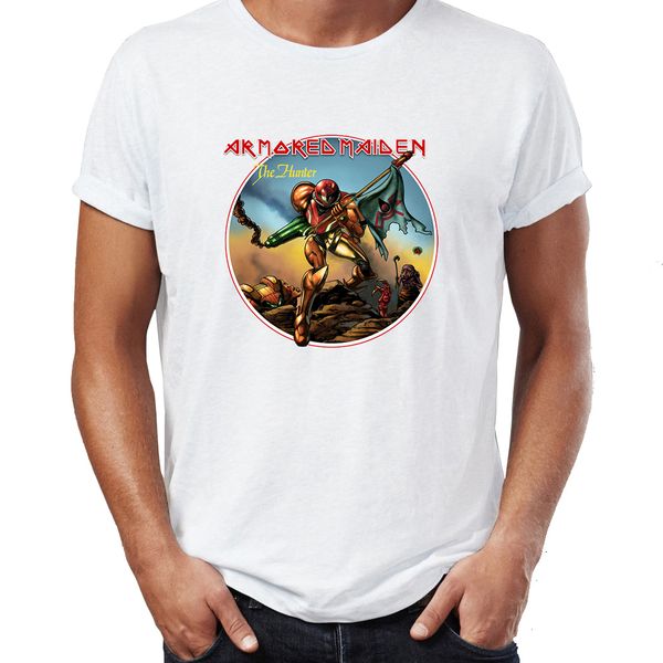 

men's t shirt galaxy hunter samus aran armored maiden gaming badass tee