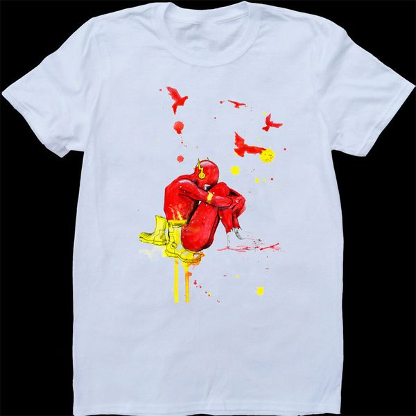 

depressed flash white custom made t-shirt summer o-neck tee shirt