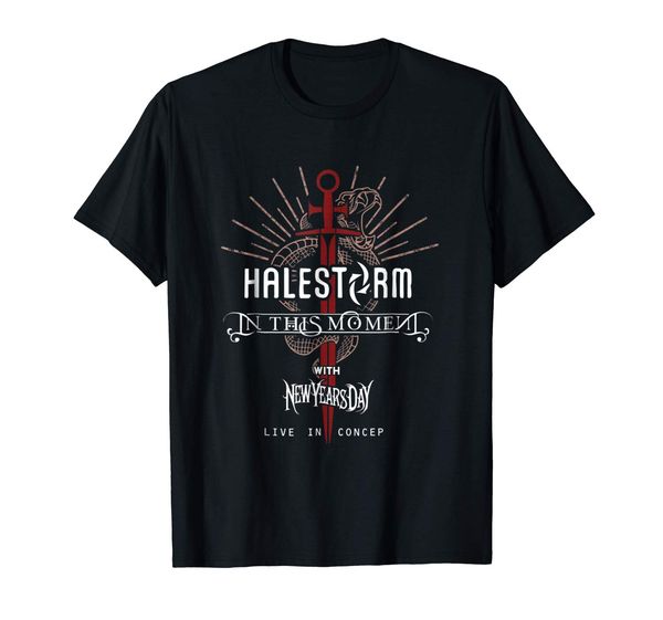 

2019 fashion t shirt men halestorm announce t shirt fun casual print 100% cotton