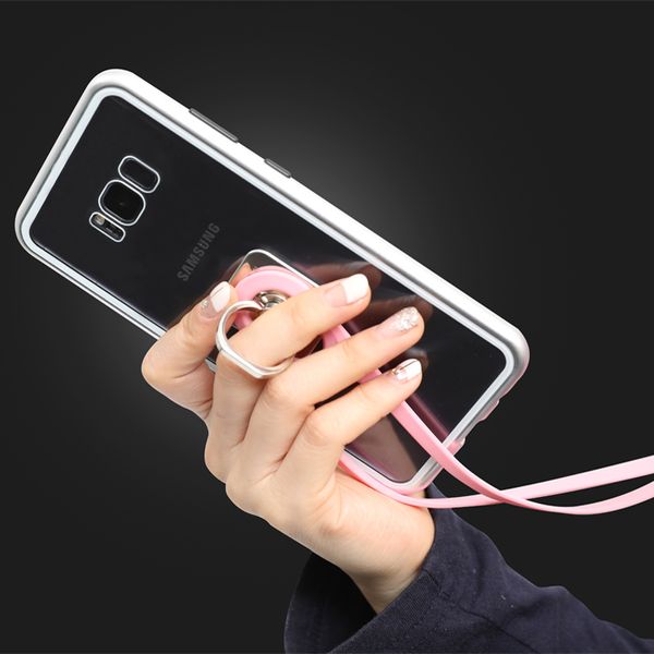 Telefone celular Lanyard Correia de pescoço Leash seqüência colar destacável retrátil Silicone Universal para iPhone Samsung Galaxy Borda