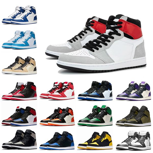

jumpman 1 high og light smoke grey 1 1s women mens basketball shoes chicago court purple pine green unc mens trainers designer shoes