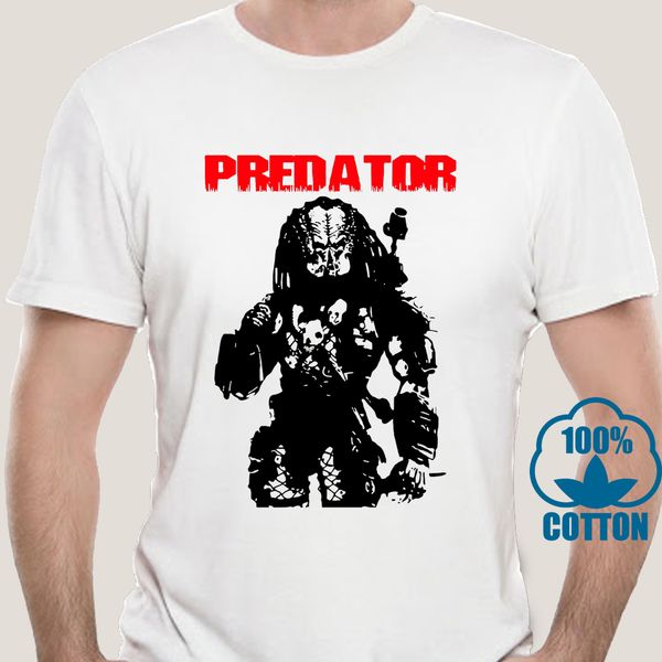 

1689d men t shirt t-shirt predator black on white tshirts women t-shirt
