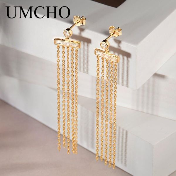 

dangle & chandelier umcho pure 925 sterling silver tassel drop earrings for women bridal romantic long geometry simple fine jewelry dating g
