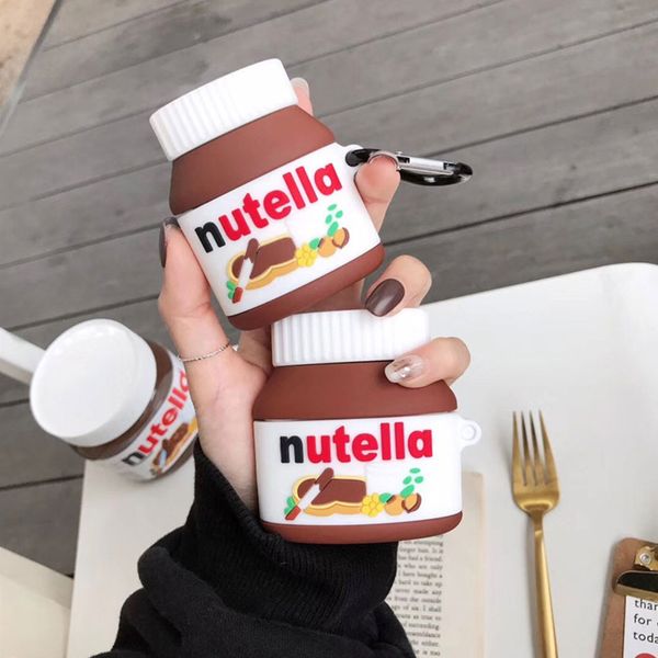 

3d cartoon case for airpods pro cute earphone case for airpods 1 2 accessories protect cover with keychain chocolate sauce