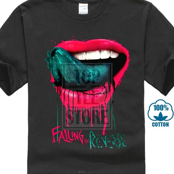 

falling in reverse мужчины губы личность casual cotton t shirt black