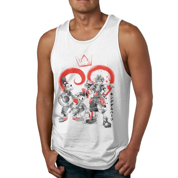 

мультфильм kingdom hearts natural cotton tank top vintage crewneck летние топы