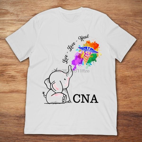 

elephant medical symbol decal live love heal cna t-shirt
