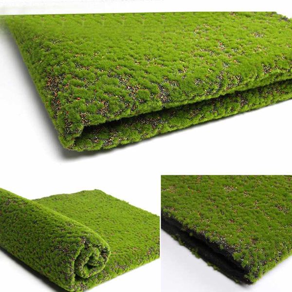 

decorative flowers & wreaths 1 piece artificial wood stones green foam fake rock moss grass landscape decor
