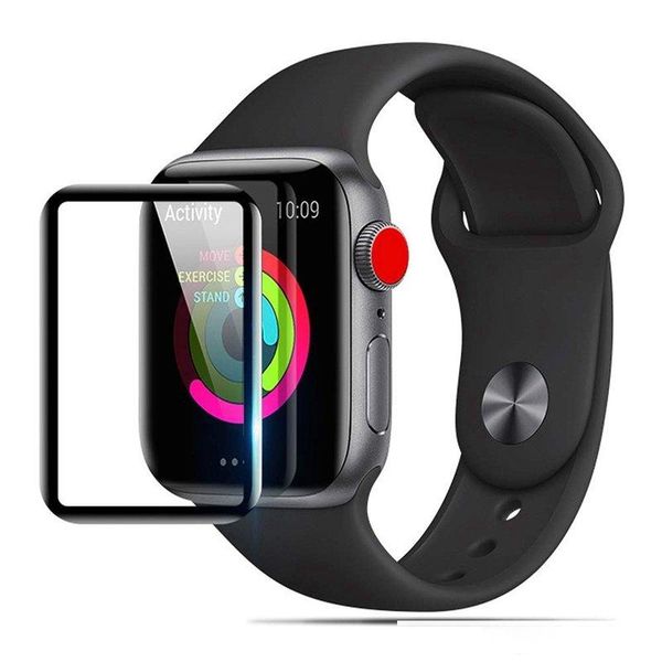 

curved full covered 9h 3d tempered glass film for apple watch series 4 3 2 1 38mm 42mm 40mm 44mm screen protector compatible iwatch