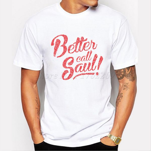 

new breaking bad men short sleeve t shirt better call saul letter printed male fashion casual hipster funny cool tee