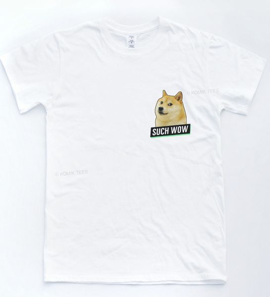 

such wow doge chest print tee skater badge meme illuminati t-shirt hipster fashion men's summer casual fishing t shirts